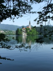 The island in the middle of Lake Bled